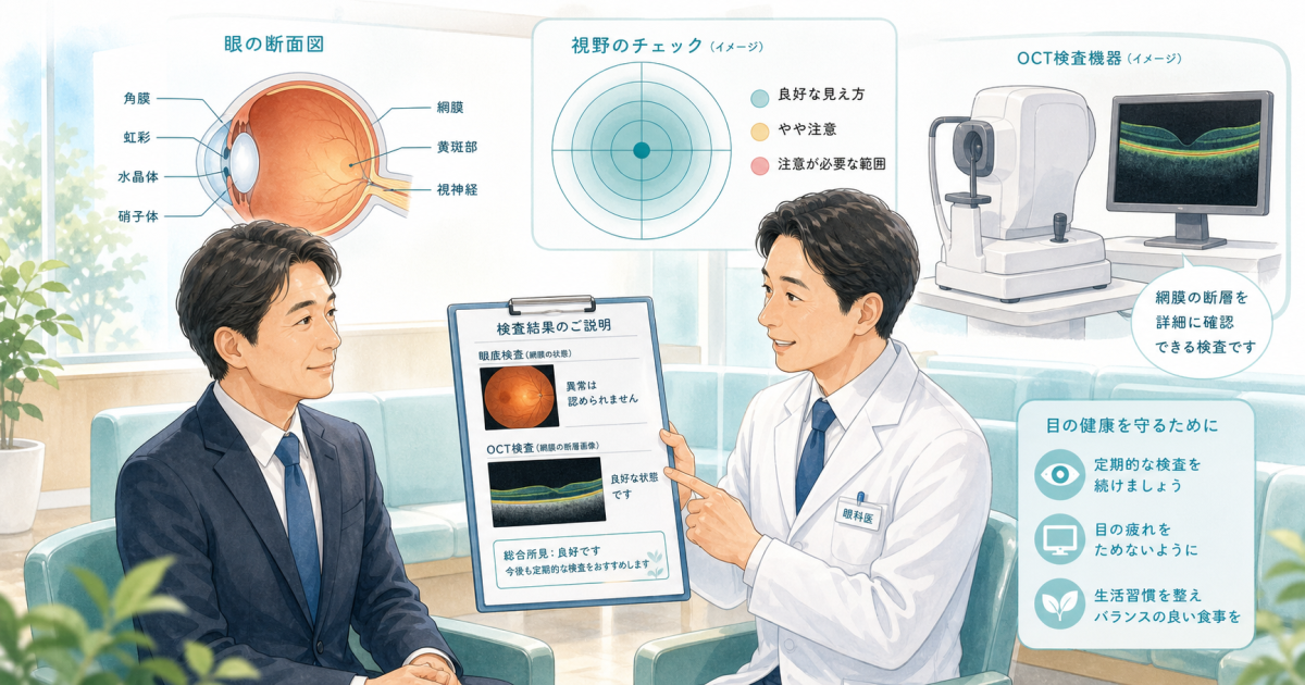 緑内障は自覚症状なし？40代の不安を解消する定期検診と検査の流れ