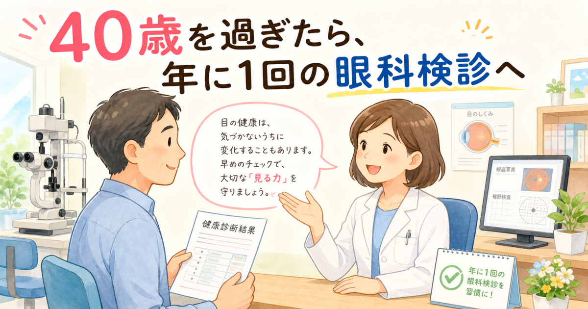 自覚症状がない段階で受ける眼科定期検診の目安と健診後の対応