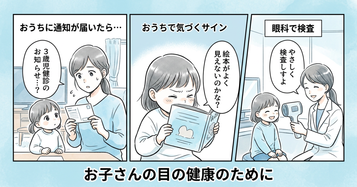 3歳児健診で弱視を指摘されたら？家庭で気づくサインと精密検査の進め方
